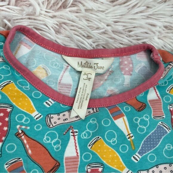 Matilda Jane Wonderment Soda Pop Turquoise Pink Yellow Ric Rac Dress Girls Sz 2 - Picture 6 of 10
